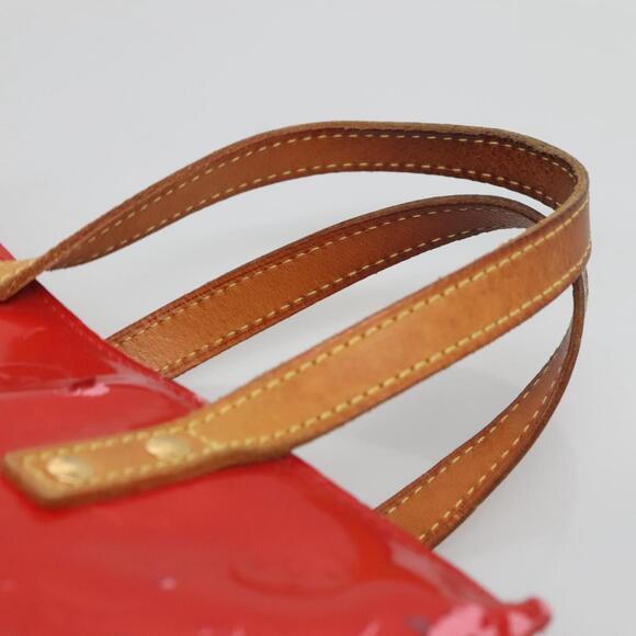 LOUIS VUITTON Monogram Vernis Reade PM Hand Bag Red Rouge M91088 - Picture 8 of 12